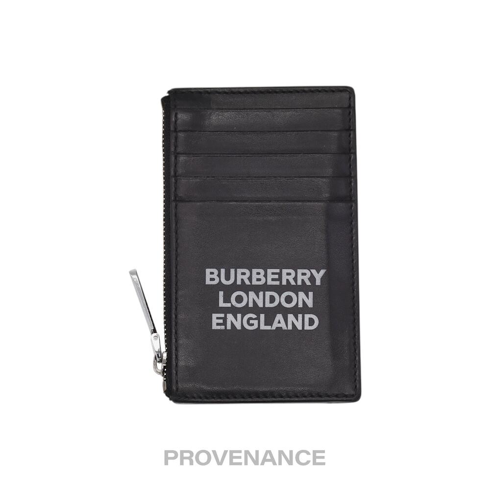 🔴 BURBERRY LONDON ENGLAND Zip Card Holder Wallet - Black - Picture 2 of 9